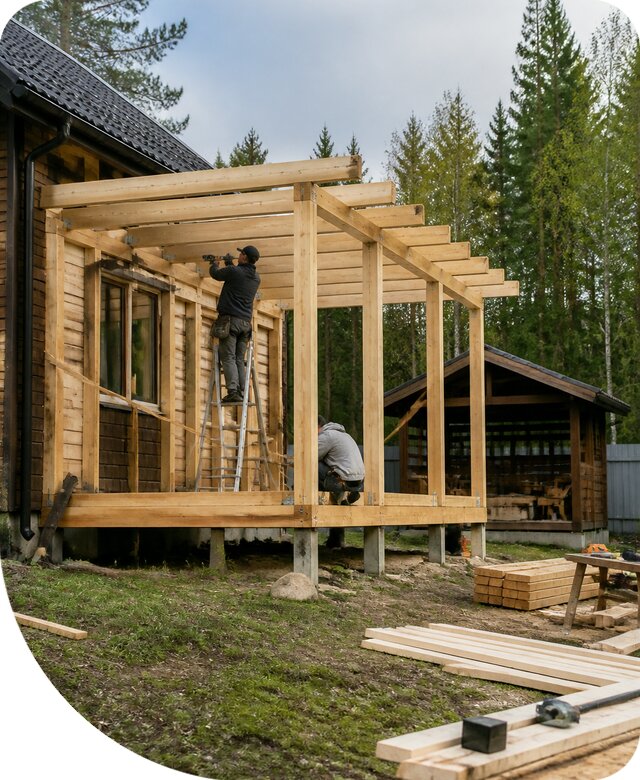Строительство пристроек и построек на участке в Керчи